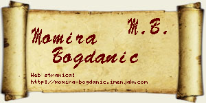 Momira Bogdanić vizit kartica